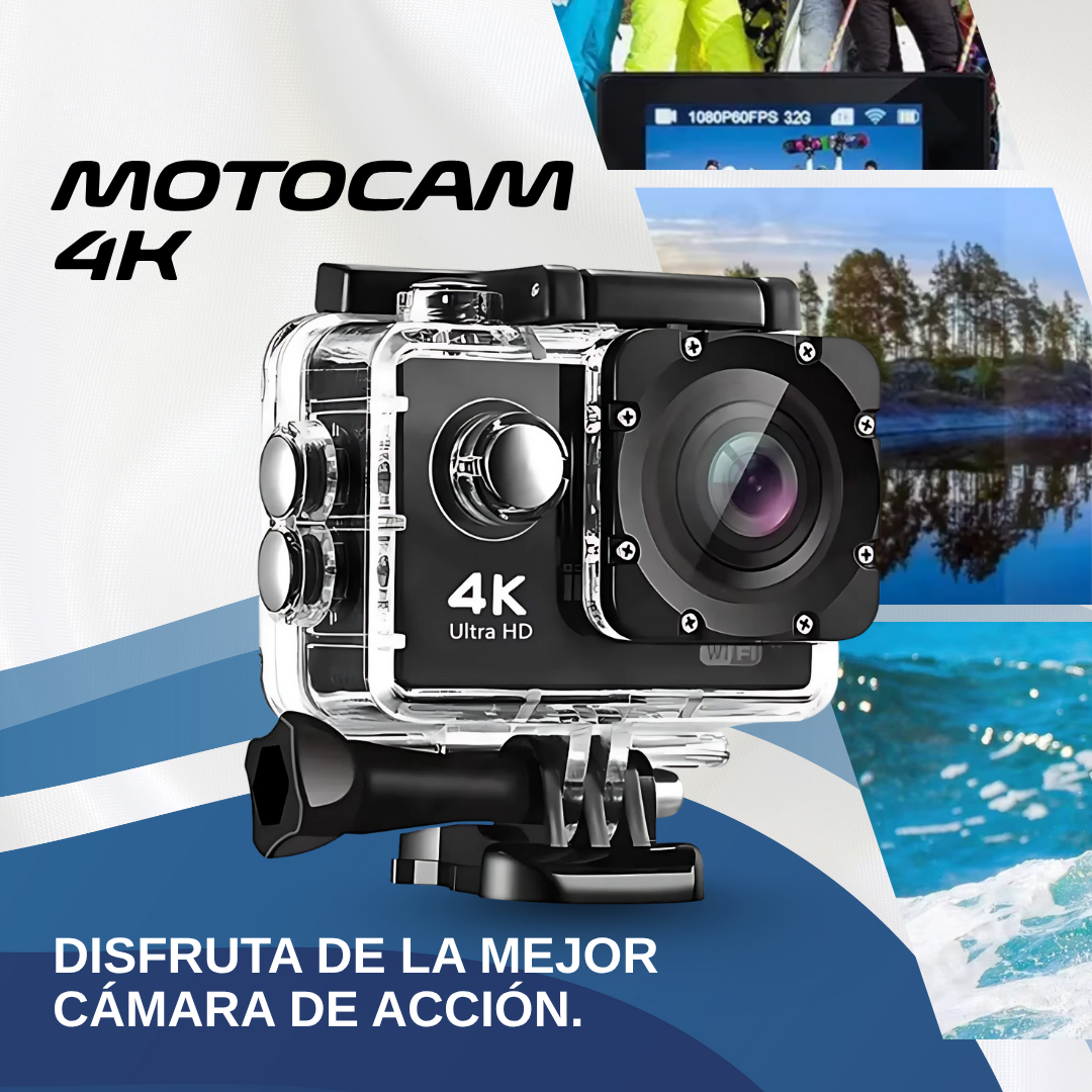Motocam 4K + Equipo de Protecion y Soporte Para Casco GRATIS 🎁