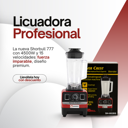 Licuadora Profesional Shorbull - 4500W - 2 Años de Garantía TOTAL