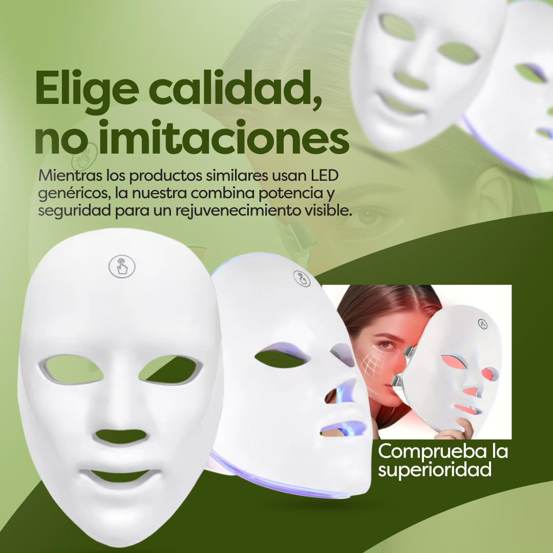 BeoBeauty- Máscara LED de Rejuvenecimiento Facial
