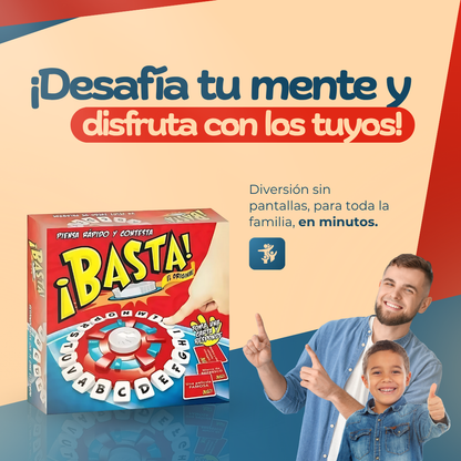 Juego de Mesa ¡BASTA! En Español + Temporizador Visual y Auditivo GRATIS 🎁