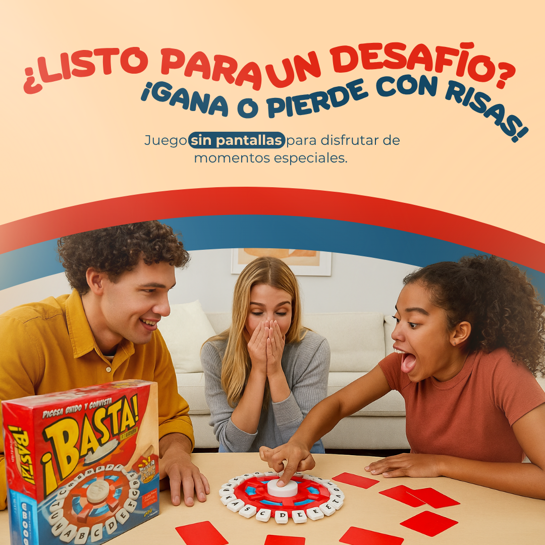 Juego de Mesa ¡BASTA! En Español + Temporizador Visual y Auditivo GRATIS 🎁